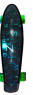 Скейтборд GLAS 22 пластиковый  чёрный (буквы)