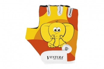 719983 Велоперчатки детские XS оранжевые слоник Ventura