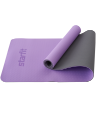 Коврик ЦБ-00001565 для йоги и фитнеса FM-201 TPE 183x61x0,6 см фиолетовый пастель/серый STARFIT