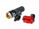 Фара+фонарь 3265224 BikeLight розовая/красный  WILDWOLF